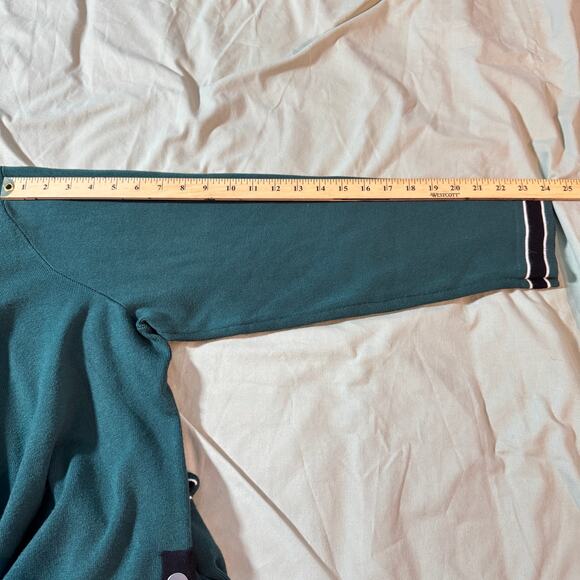 Investments II Women's Plus Sz 3X Green Sweater Crew neck LS Rayon Blend Buttons - Picture 7 of 8